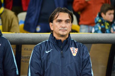 Kiev, Ukrayna - 09 Ekim 2017: Zlatko sırasında FIFA W Dalic