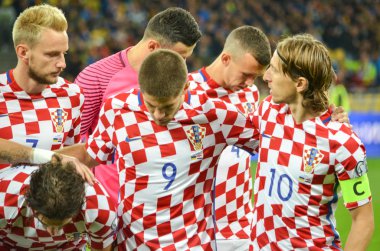 Kiev, Ukrayna - 09 Ekim 2017: Futbol oyuncu Hırvatistan natio