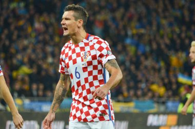 Kiev, Ukrayna - 09 Ekim 2017: Dejan Lovren sırasında FIFA W
