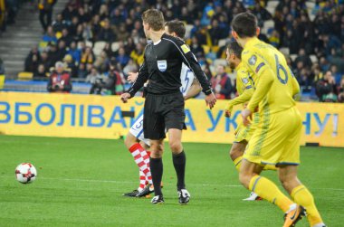 Kiev, Ukrayna - 09 Ekim 2017: Futbolcu Fif sırasında