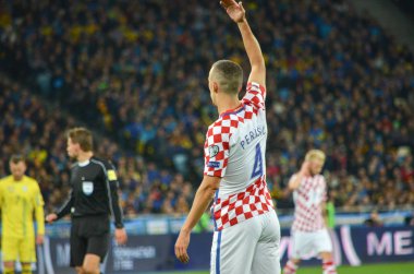 Kiev, Ukrayna - 09 Ekim 2017: Ivan Perisic sırasında FIFA W