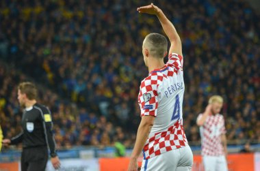 Kiev, Ukrayna - 09 Ekim 2017: Ivan Perisic sırasında FIFA W