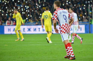 Kiev, Ukrayna - 09 Ekim 2017: Andrej Kramaric Fif sırasında