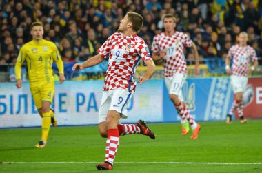 Kiev, Ukrayna - 09 Ekim 2017: Andrej Kramaric Fi sırasında