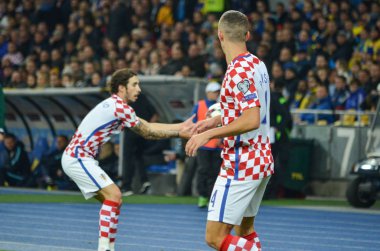 Kiev, Ukrayna - 09 Ekim 2017: Ivan Perisic sırasında FIFA W