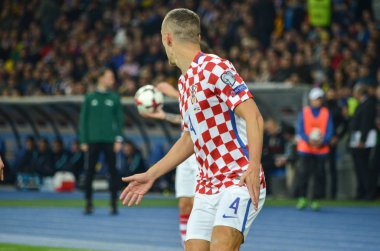 Kiev, Ukrayna - 09 Ekim 2017: Ivan Perisic sırasında FIFA W