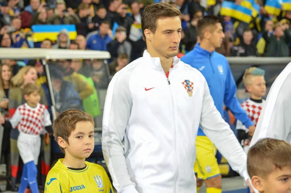 Kiev, Ukrayna - 09 Ekim 2017: Matej Mitrovic FIFA sırasında
