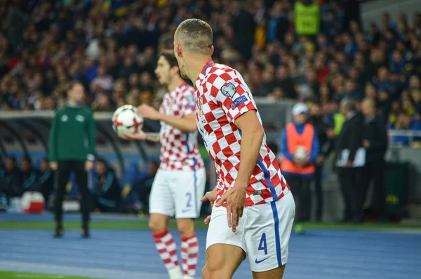 Kiev, Ukrayna - 09 Ekim 2017: Ivan Perisic sırasında FIFA W