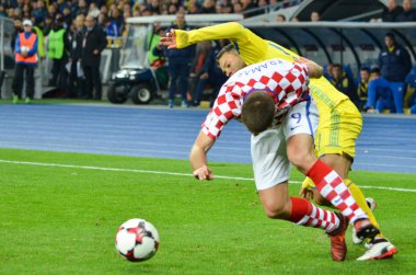 Kiev, Ukrayna - 09 Ekim 2017: Andrej Kramaric Fif sırasında
