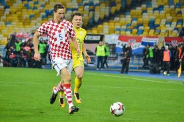 Kiev, Ukrayna - 09 Ekim 2017: Matej Mitrovic FIFA sırasında