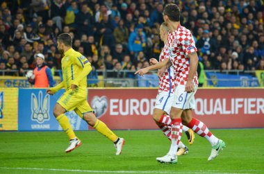 Kiev, Ukrayna - 09 Ekim 2017: Dejan Lovren sırasında FIFA W