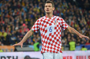 Kiev, Ukrayna - 09 Ekim 2017: Dejan Lovren sırasında FIFA W
