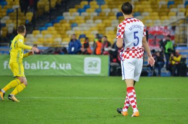 Kiev, Ukrayna - 09 Ekim 2017: Matej Mitrovic FIFA sırasında