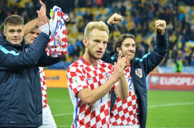 Kiev, Ukrayna - 09 Ekim 2017: Hırvat Milli Futbol çay