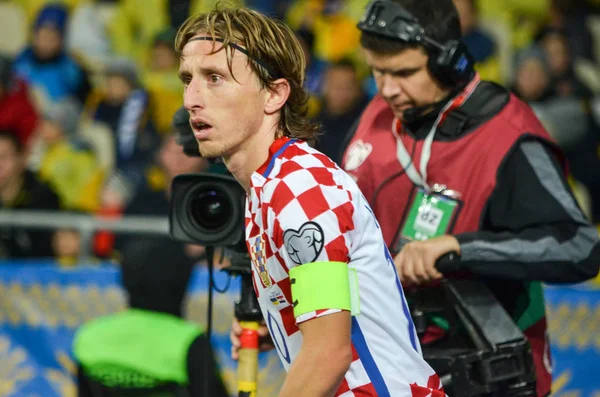 KIEV, UCRANIA - 09 de octubre de 2017: Luka Modric durante la FIFA Wo —  Fotos de Stock