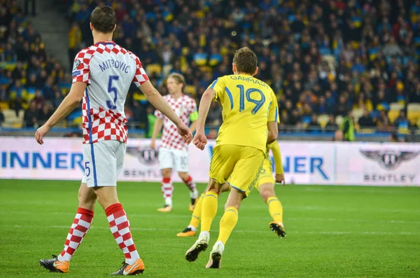 Kiev, Ukrayna - 09 Ekim 2017: Matej Mitrovic FIFA sırasında