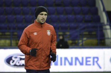 Kharkiv, Ukrayna - 15 Kasım 2016: Branislav Ivanovic sırasında