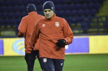 Kharkiv, Ukrayna - 15 Kasım 2016: Aleksandar Ignjovski durin