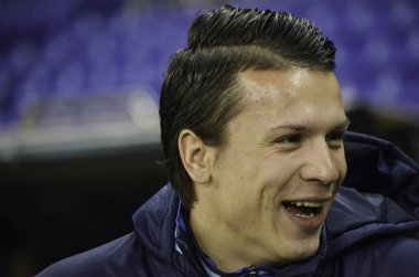Kharkiv, Ukrayna - 15 Kasım 2016: Yevgen Konoplyanka sırasında 