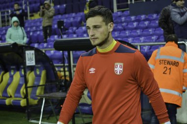 Kharkiv, Ukrayna - 15 Kasım 2016: Emekliliği Rajkovic inci sırasında