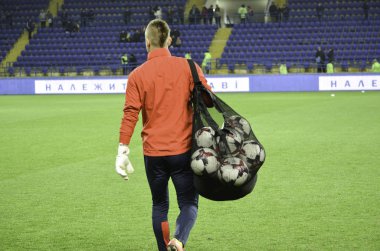 Kharkiv, Ukrayna - 15 Kasım 2016: Aleksandar Jovanoviç durin