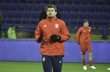 Kharkiv, Ukrayna - 15 Kasım 2016: Nemanja Pejcinovic sırasında 