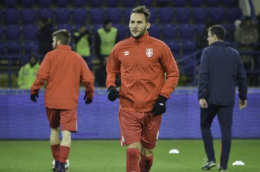 Kharkiv, Ukrayna - 15 Kasım 2016: Nemanja Gudelj'in sırasında 
