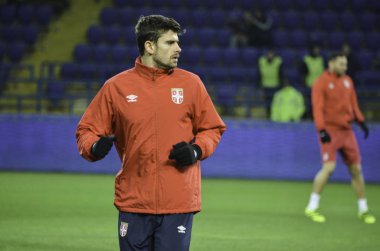 Kharkiv, Ukrayna - 15 Kasım 2016: Nemanja Pejcinovic sırasında 