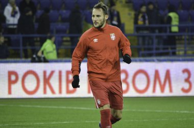 Kharkiv, Ukrayna - 15 Kasım 2016: Nemanja Gudelj'in sırasında 