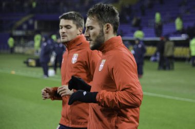 Kharkiv, Ukrayna - 15 Kasım 2016: Nemanja Gudelj'in sırasında 