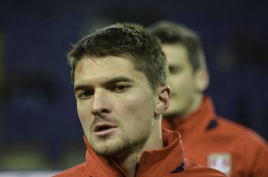 Kharkiv, Ukrayna - 15 Kasım 2016: Aleksandar Ignjovski durin