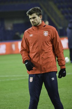 Kharkiv, Ukrayna - 15 Kasım 2016: Nemanja Pejcinovic sırasında