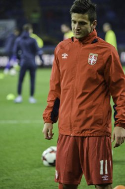 Kharkiv, Ukrayna - 15 Kasım 2016: Nemanja Radoja sırasında 