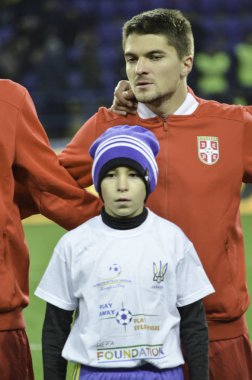 Kharkiv, Ukrayna - 15 Kasım 2016: Aleksandar Ignjovski durin
