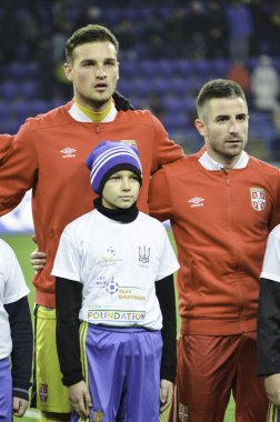 Kharkiv, Ukrayna - 15 Kasım 2016: Emekliliği Rajkovic inci sırasında