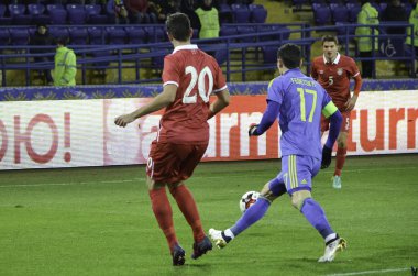 Kharkiv, Ukrayna - 15 Kasım 2016: Andrija Pavlovic inci sırasında