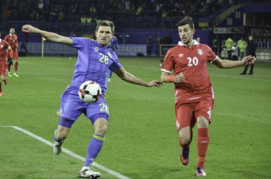 Kharkiv, Ukrayna - 15 Kasım 2016: Andrija Pavlovic (R) durin