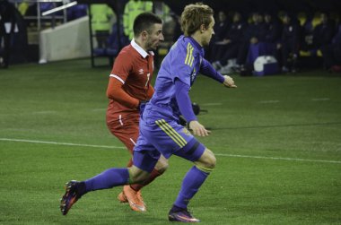 Kharkiv, Ukrayna - 15 Kasım 2016: Zoran Tosic sırasında fr