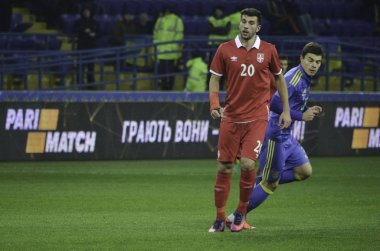 Kharkiv, Ukrayna - 15 Kasım 2016: Andrija Pavlovic inci sırasında