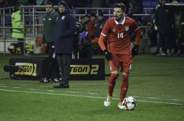 Kharkiv, Ukrayna - 15 Kasım 2016: Filip Mladenovic inci sırasında