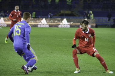 Kharkiv, Ukrayna - 15 Kasım 2016: Filip Mladenovic inci sırasında