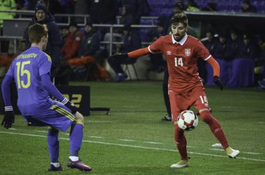 Kharkiv, Ukrayna - 15 Kasım 2016: Filip Mladenovic inci sırasında