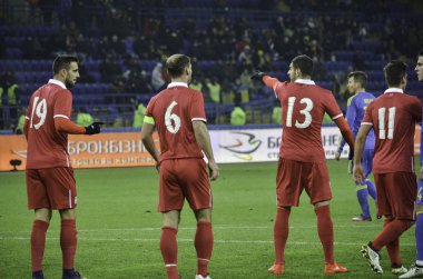 Kharkiv, Ukrayna - 15 Kasım 2016: Milli takım Sırbistan pl