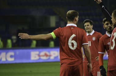 Kharkiv, Ukrayna - 15 Kasım 2016: Branislav Ivanovic sırasında 