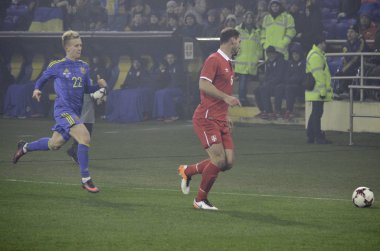 Kharkiv, Ukrayna - 15 Kasım 2016: Branislav Ivanovic sırasında 