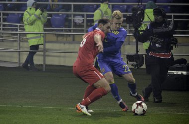 Kharkiv, Ukrayna - 15 Kasım 2016: Branislav Ivanovic sırasında 