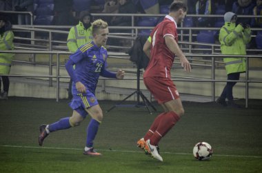 Kharkiv, Ukrayna - 15 Kasım 2016: Branislav Ivanovic sırasında 