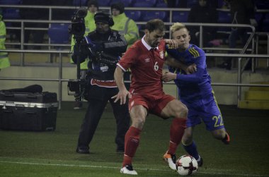 Kharkiv, Ukrayna - 15 Kasım 2016: Branislav Ivanovic sırasında 