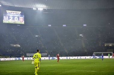 Kharkiv, Ukrayna - 15 Kasım 2016: Aleksandar Jovanoviç durin