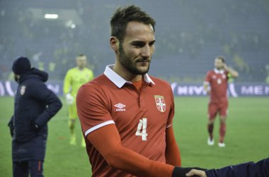 Kharkiv, Ukrayna - 15 Kasım 2016: Nemanja Gudelj'in sırasında 